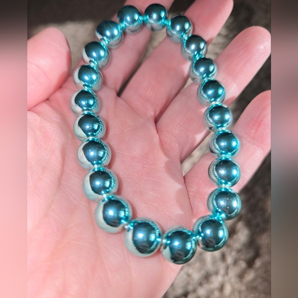 10mm Premium Blue Hematite Bracelet - Picture 7 of 7
